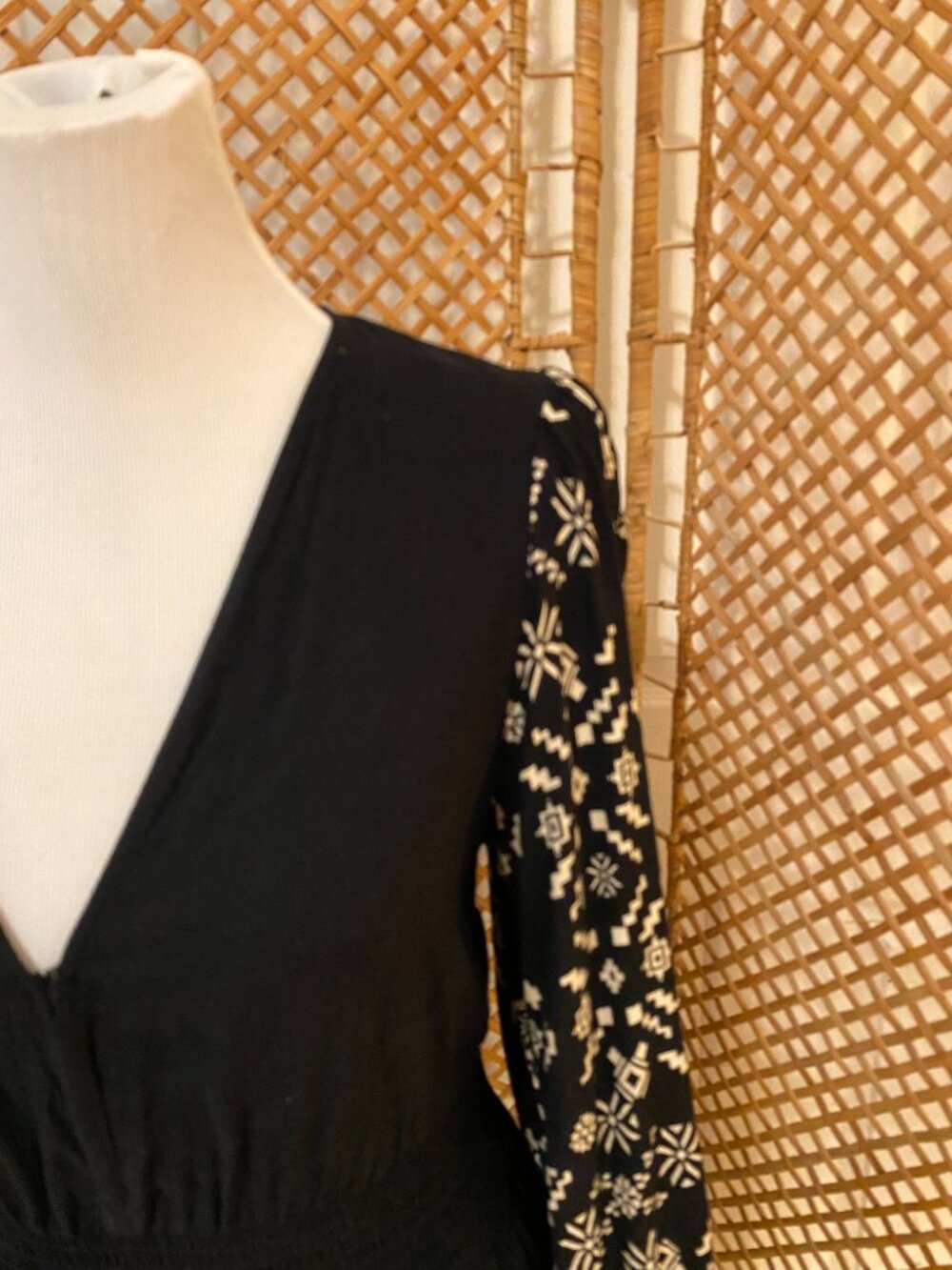 Black & White Boho Maxi Dress Knox Rose - Size M - Picture 4 of 7